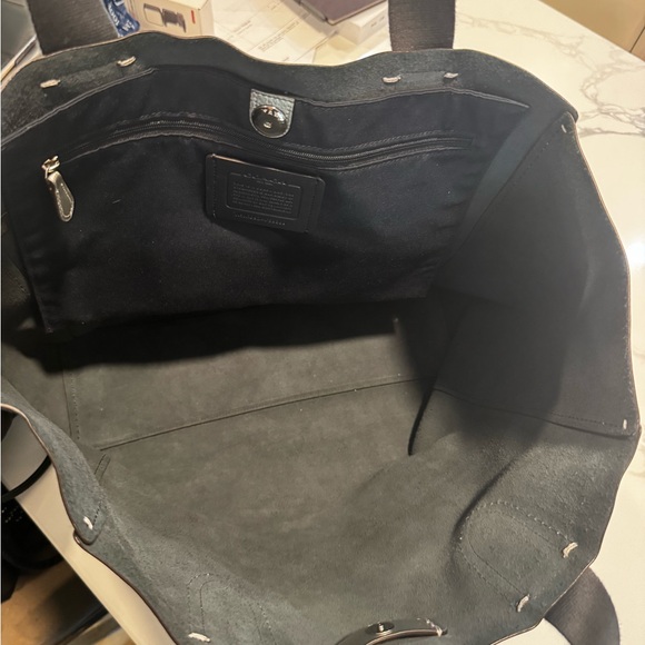 Coach silver metallic leather tote bag - Picture 8 of 10